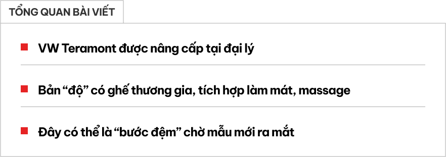 VW Teramont nâng cấp tại đại lý trước khi ra mắt mẫu mới: Giá gần 2 tỷ, có cần số pha lê, ghế thương gia cạnh tranh Explorer- Ảnh 1.