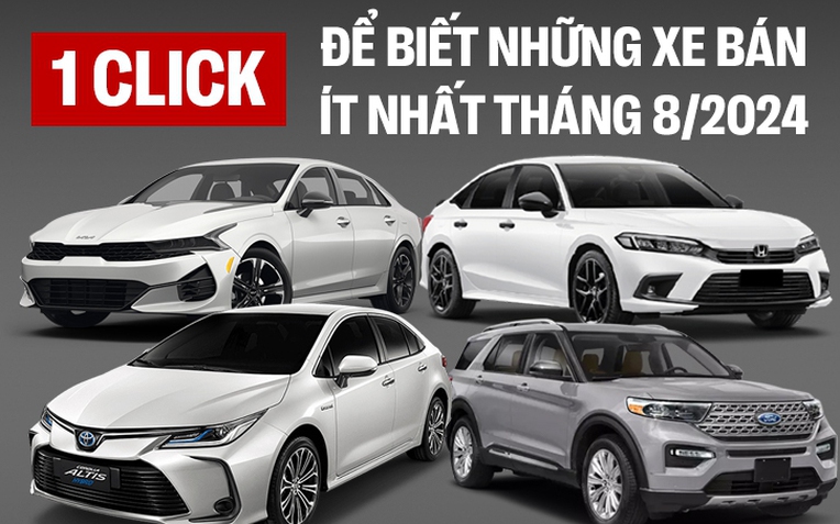 11 mẫu xe bán ít nhất tháng 8/2024: Quá nửa là sedan, xe Nhật chiếm 9/11 cái tên- Ảnh 1.