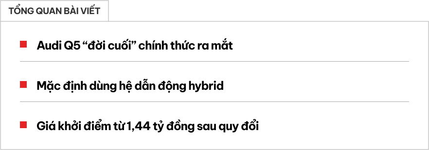 Audi Q5 2025 ra mắt: Nội thất rộng nhất lịch sử, 3 màn hình ‘hot trend’, bản base mạnh hơn 200 mã lực đấu GLC- Ảnh 1.