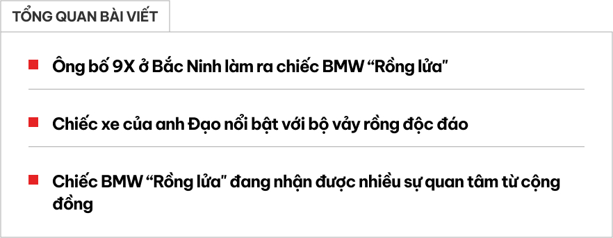 Chán làm xe bình thường, ông bố 9X ở Bắc Ninh tự chế mô hình BMW 'Rồng lửa' bằng gỗ tặng các con- Ảnh 1.