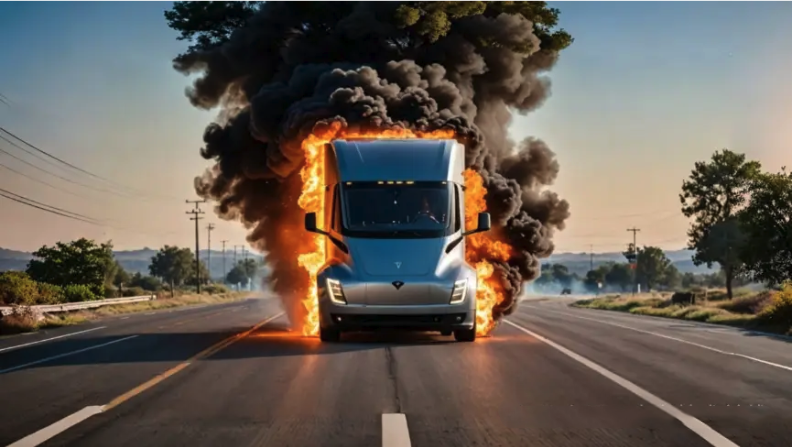 Vụ cháy đầu tiên của xe tải điện Tesla Semi: Cần 190.000 lít nước, 14 giờ để dập tắt!- Ảnh 3.