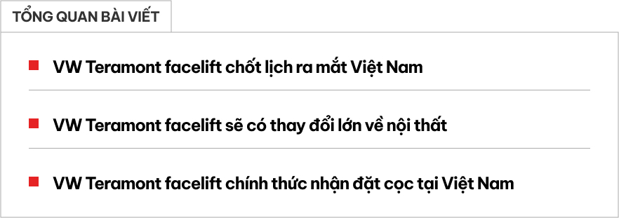 VW Teramont 2024 chốt ra mắt Việt Nam tháng sau với 'tiện nghi như MPV' cùng nhiều công nghệ hiện đại được hé lộ sớm- Ảnh 1.