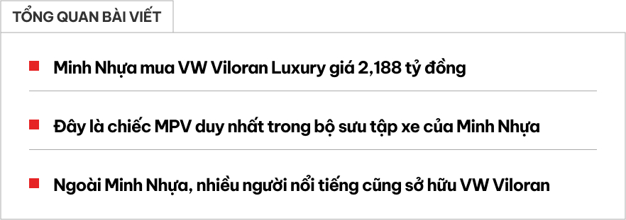 Đu 'trend' cùng các sao Việt, Minh Nhựa tậu VW Viloran Luxury, là chiếc MPV duy nhất trong bộ sưu tập trăm tỷ- Ảnh 1.