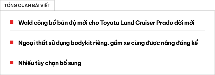 Toyota Land Cruiser Prado có bản độ nhìn 'chiến' hơn cả G 63, khách Việt đang chờ xe về có thể tham khảo nếu thích chơi trội- Ảnh 1.