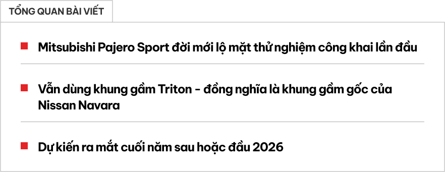 Mitsubishi Pajero thế hệ mới lộ diện: Chung khung gầm và máy với Triton, ra mắt năm sau- Ảnh 1.