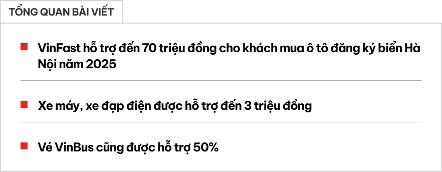 Mua xe VinFast năm nay tiết kiệm thêm tới 70 triệu đồng: Giới hạn khu vực, từ VF 3 đến VF 9 đều được hỗ trợ- Ảnh 1.