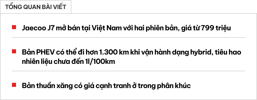 Jaecoo J7 chốt giá từ 729 triệu ngang Mazda CX-5, có bản PHEV tốn chưa đến 1L/100km- Ảnh 1.