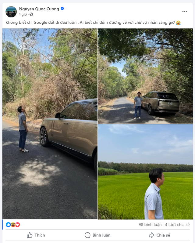 Vắng b&oacute;ng vợ, CEO Nguyễn Quốc Cường bị "dắt" về chốn đồng kh&ocirc;ng m&ocirc;ng quạnh, phải l&ecirc;n mạng "cầu cứu"- Ảnh 1.