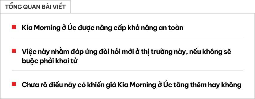 Kia Morning ở Việt Nam mà được như thế này dễ thoát đáy phân khúc cỡ A: Trang bị an toàn 'ăn đứt' Hyundai i10- Ảnh 1.