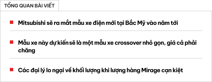 Mitsubishi báo đại lý tung xe điện mới vào 2026: Dễ là SUV tương đương Xforce, kỳ vọng về Việt Nam- Ảnh 1.