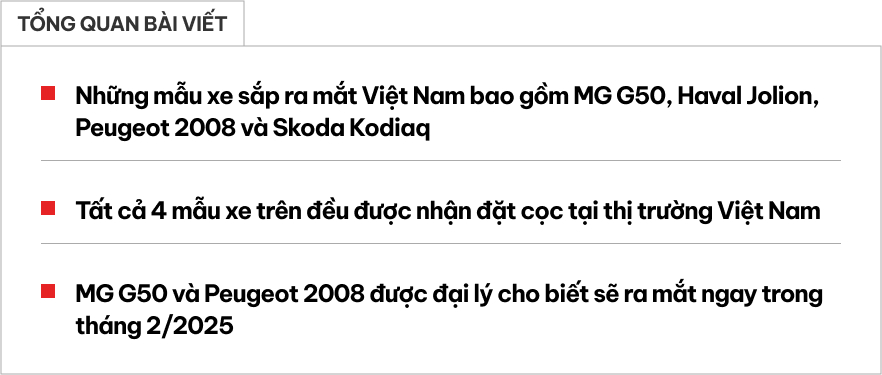 Loạt xe nhận cọc, sắp bán tại Việt Nam sau Tết: Nhiều phân khúc cả SUV, MPV, có xe đã về nhưng chưa ra mắt- Ảnh 1.