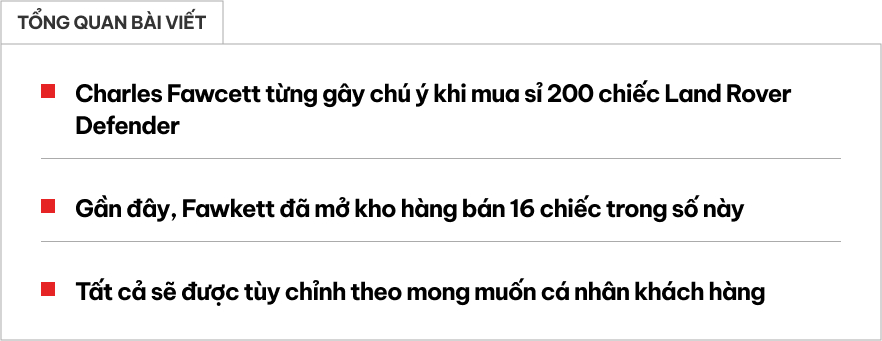 Ai cũng chê cười người đàn ông này mua liền 200 chiếc Defender chục năm trước, giờ khách sẵn sàng chi gấp 6 lần giá nguyên bản để sở hữu- Ảnh 1.