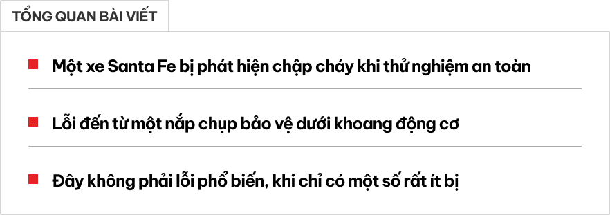 Chủ xe Hyundai Santa Fe cần kiểm tra ngay một chi tiết nếu không muốn xe mình cháy rụi khi va chạm- Ảnh 1. Chủ xe Hyundai Santa Fe cần kiểm tra ngay một chi tiết nếu không muốn xe mình cháy rụi khi va chạm- Ảnh 1.