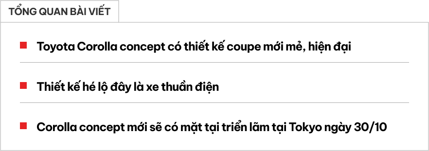 Toyota Corolla đời mới có nhiều hình ảnh hé lộ đầu tiên: Thiết kế lột xác hoàn toàn, LED ‘xịn sò’ kiểu Audi, phả ‘hơi nóng’ lên Civic, Mazda3- Ảnh 1. Toyota Corolla đời mới có nhiều hình ảnh hé lộ đầu tiên: Thiết kế lột xác hoàn toàn, LED ‘xịn sò’ kiểu Audi, phả ‘hơi nóng’ lên Civic, Mazda3- Ảnh 1.