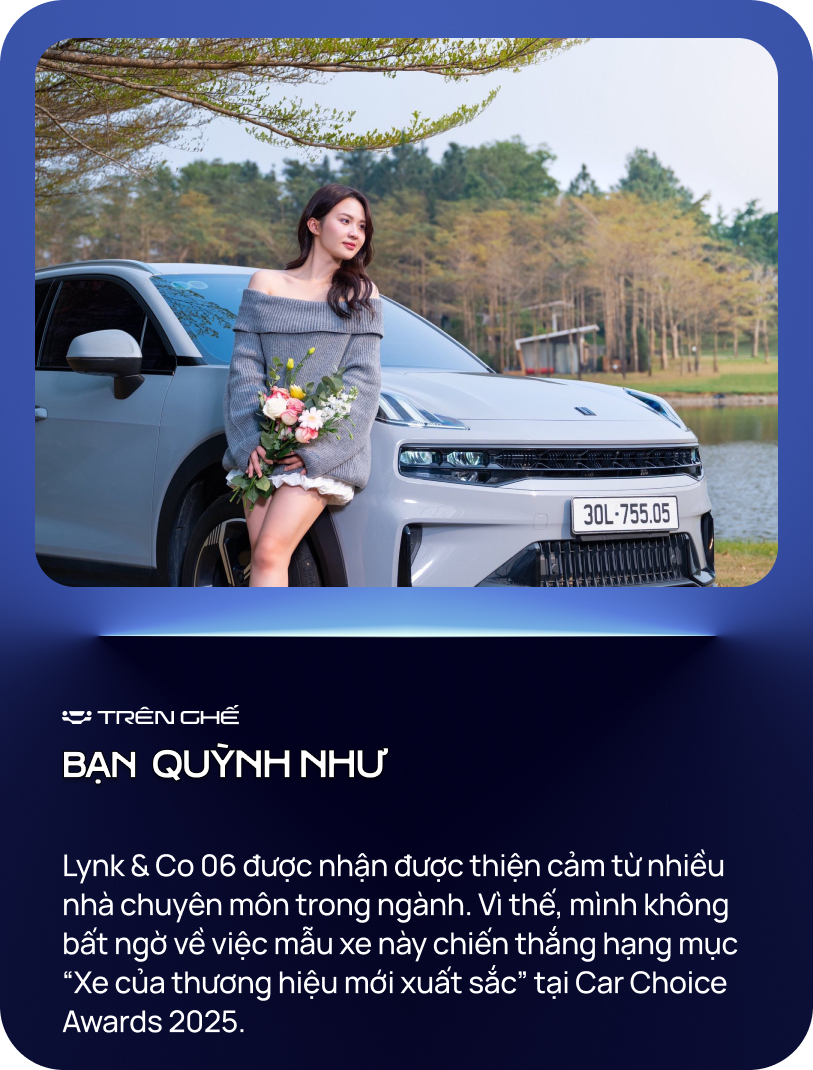 Quỳnh Như: ‘Từ fan Toyota, antifan xe Trung Quốc, bố mình chấm 9 điểm cho Lynk & Co 06’- Ảnh 9.