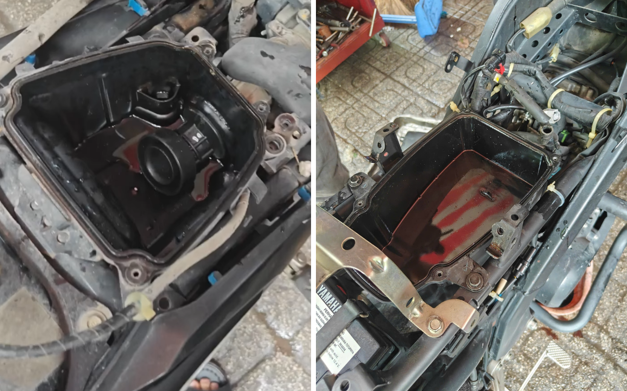 Mưa ngập, xe máy lội nước chảy ra thứ dung dịch trông như cà phê sữa: Không sửa ngay dễ phải mua xe mới!- Ảnh 3.