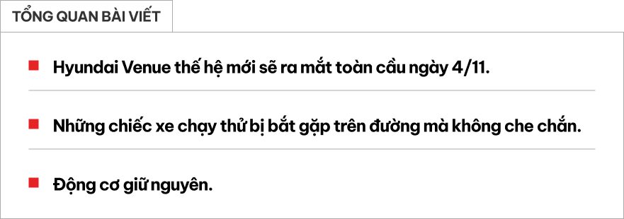 Hyundai Venue thế hệ mới chốt ra mắt ngày 4/11: Thiết kế mới, có ADAS, động cơ turbo- Ảnh 1.