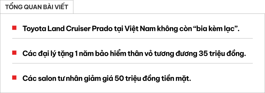 Qua thời ‘kèm lạc’ tới nửa tỷ, Toyota Prado nay giảm giá tại đại lý: Thực tế còn 3,43 tỷ đồng, lý do đến từ một điều dễ hiểu- Ảnh 1.