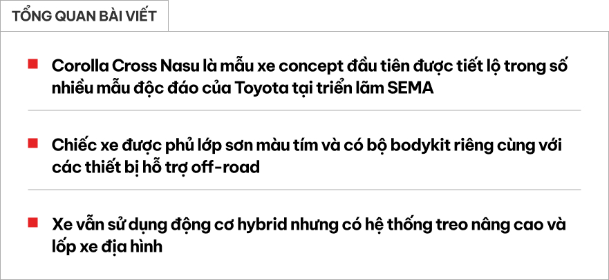 Toyota Corolla Cross bất ngờ thêm bản offroad: Gầm cao, lốp khủng, cốp thiết kế cực lạ, nhưng có chi tiết làm cho đẹp chứ không mấy tác dụng- Ảnh 1. Toyota Corolla Cross bất ngờ thêm bản offroad: Gầm cao, lốp khủng, cốp thiết kế cực lạ, nhưng có chi tiết làm cho đẹp chứ không mấy tác dụng- Ảnh 1.