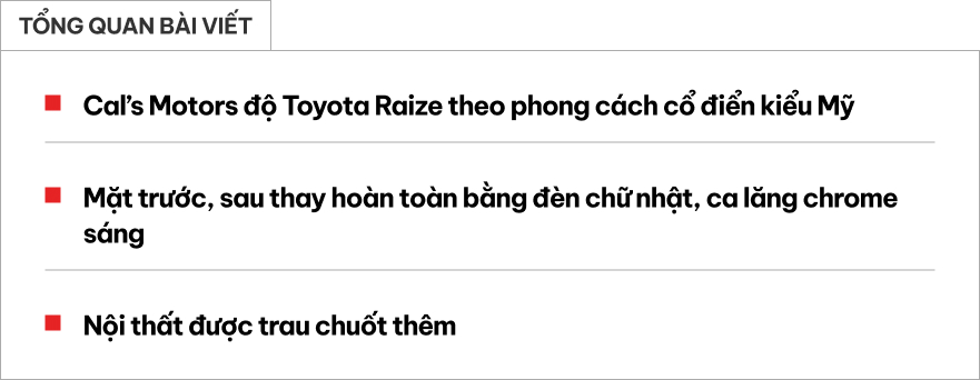 Bản Toyota Raize này dành cho ai mê dáng xe Mỹ mà nuôi vẫn rẻ như xe Nhật: Ngoại thất lột xác, bên trong có một thứ giống Territory vừa nâng cấp- Ảnh 1.
