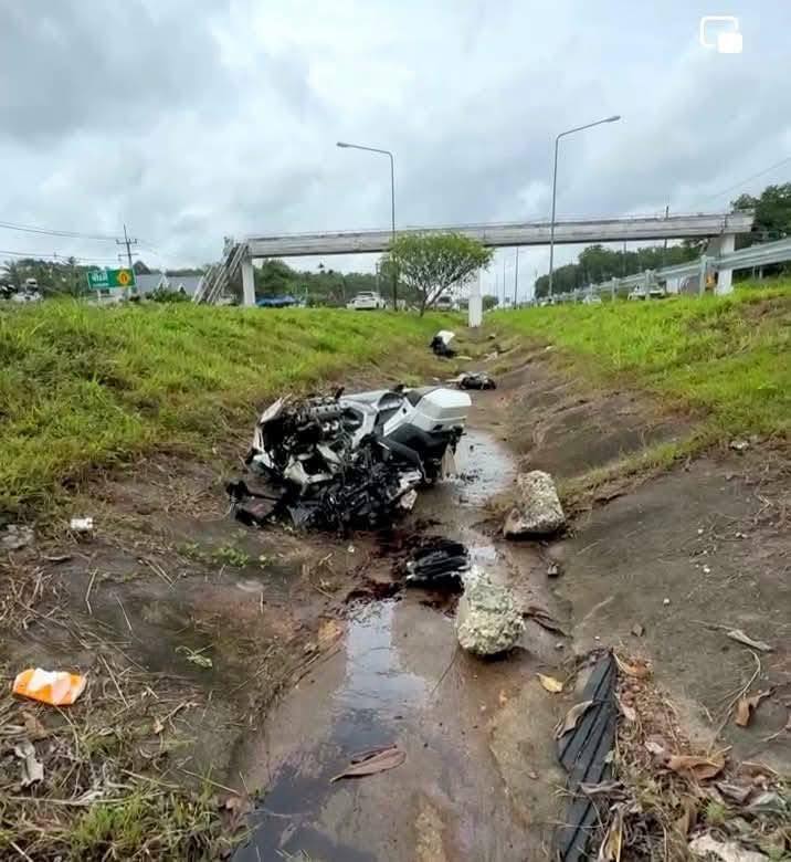 Xe Honda Thái gãy đôi sau tai nạn nhưng người lái chỉ bị thương nhẹ nhờ thứ rất lạ: CSGT cũng dùng xe này- Ảnh 3.