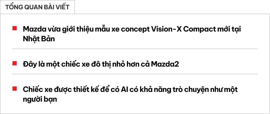 Đây là mẫu xe kế nhiệm Mazda2: Có thể 'nói chuyện và hiểu lòng người', gọn gàng như Hyundai i10- Ảnh 1.