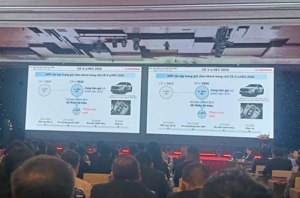 Lộ thông tin Honda CR-V e:HEV 2026 sắp bán tại Việt Nam: Cụm cần số phím bấm, thêm bản giá rẻ cho người thích xe hybrid, bán ra ngay tháng 2- Ảnh 2. Lộ thông tin Honda CR-V e:HEV 2026 sắp bán tại Việt Nam: Cụm cần số phím bấm, thêm bản giá rẻ cho người thích xe hybrid, bán ra ngay tháng 2- Ảnh 2.