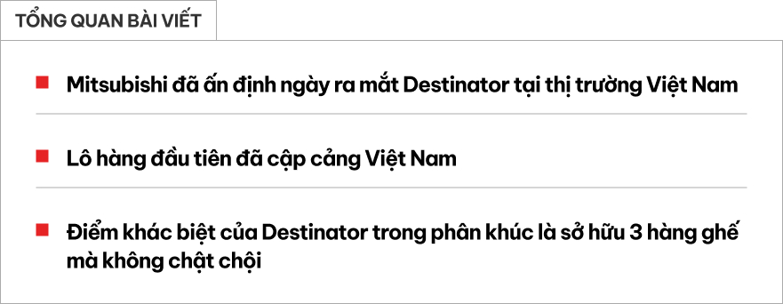 Mitsubishi Destinator chốt ra mắt Việt Nam ngày 1/12: Có thể có 2 bản, ADAS, đấu CX-5 bằng 3 hàng ghế như Santa Fe- Ảnh 1.