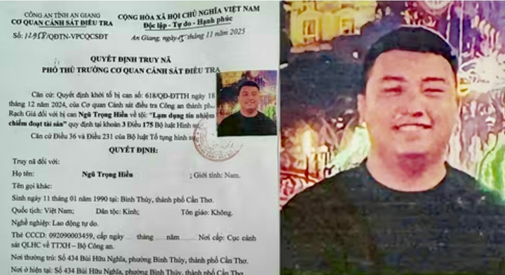 Công an An Giang truy nã kẻ thuê ô tô tự lái rồi bỏ trốn- Ảnh 1.