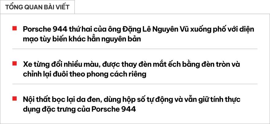 Porsche 944 thứ hai của ông Đặng Lê Nguyên Vũ xuống phố: Có chi tiết hiếm thấy, diện mạo lạ khác hẳn nguyên bản- Ảnh 1. Porsche 944 thứ hai của ông Đặng Lê Nguyên Vũ xuống phố: Có chi tiết hiếm thấy, diện mạo lạ khác hẳn nguyên bản- Ảnh 1.
