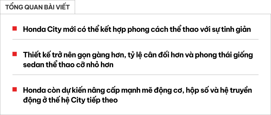 Honda City đời mới mà đổi thiết kế thế này thì dễ hot: Sắc sảo nhưng tối giản chi tiết, lấy cảm hứng từ Prelude sắp về Việt Nam- Ảnh 1.