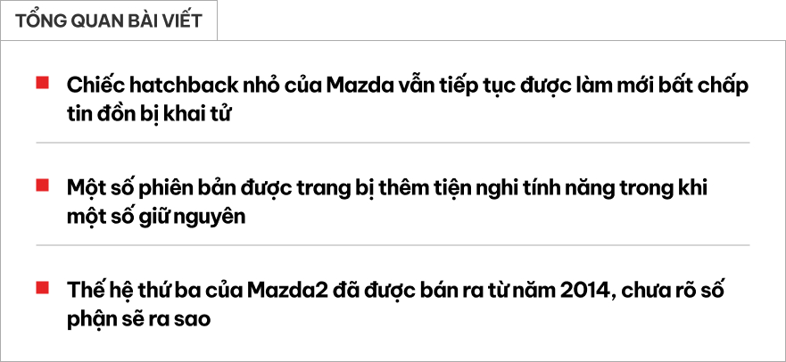 Mazda2 2026 ra mắt: Màn hình lớn, camera 360, có cả bản độ như xe đua- Ảnh 1.