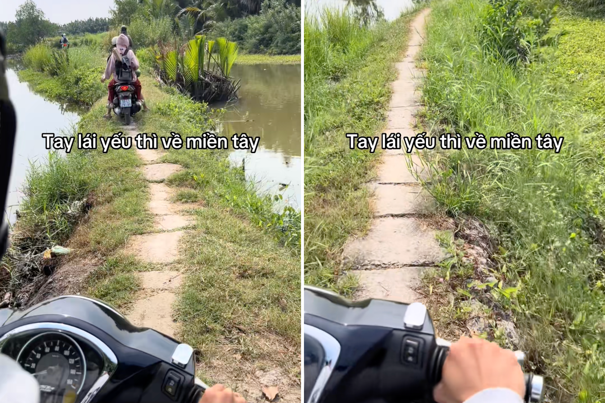 Nhìn cảnh này mới biết tại sao phụ nữ miền Tây 10 người hết 7 người không biết chạy xe máy- Ảnh 2.