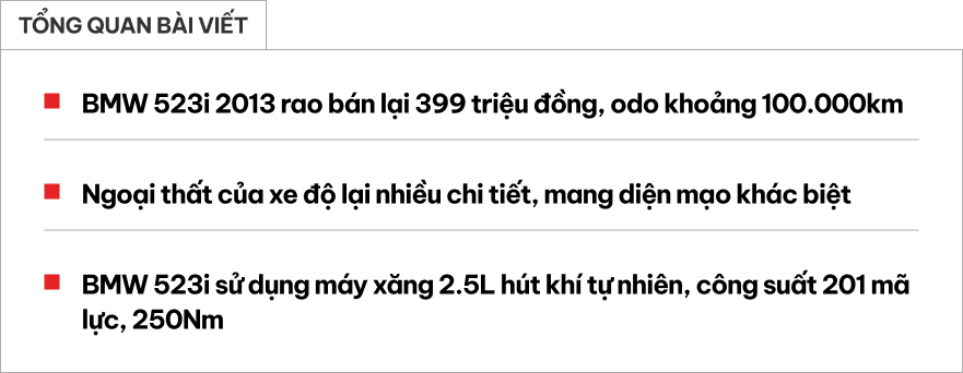 BMW 5-Series rao bán hơn 300 triệu: Người bán mạnh dạn nói 'chỉ đổ xăng là chạy, tội gì đi Morning'- Ảnh 1.