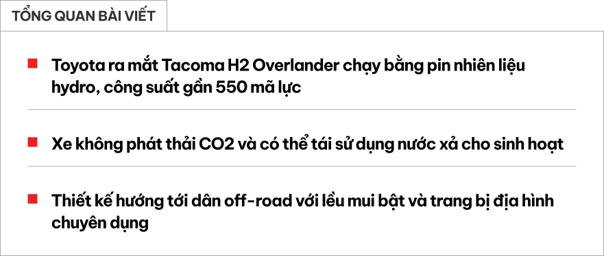 Chiếc bán tải Toyota này quá lý tưởng cho dân mê camping: Mạnh gần 550hp, lều tích hợp, nước thải từ xe dùng tắm giặt được- Ảnh 1.
