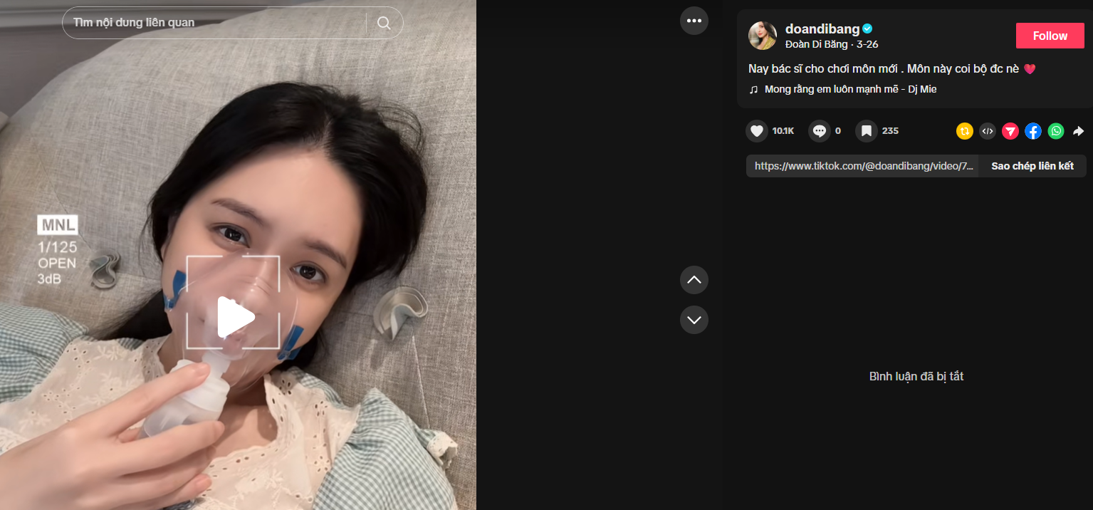 Xôn xao đoạn video Đoàn Di Băng ngồi xe lăn, thở oxy sau khi chồng bị bắt?- Ảnh 2. Xôn xao đoạn video Đoàn Di Băng ngồi xe lăn, thở oxy sau khi chồng bị bắt?- Ảnh 2.