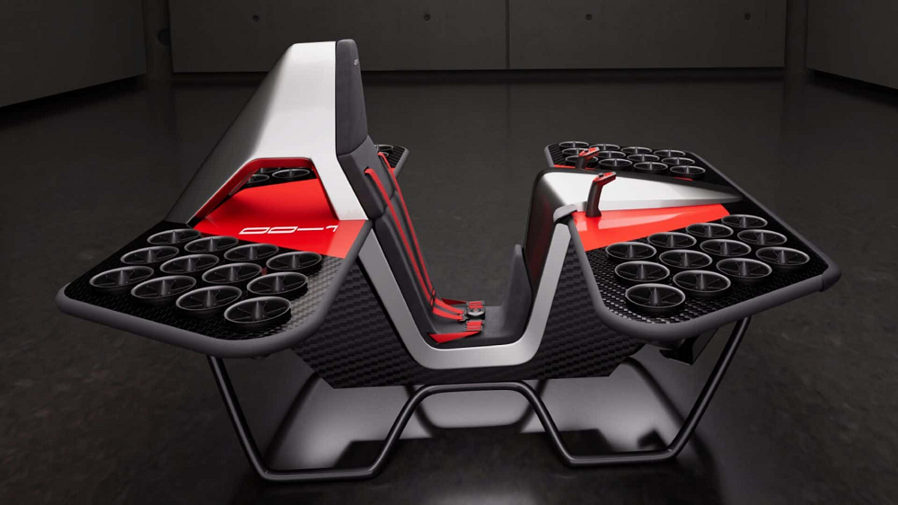 Đ&acirc;y l&agrave; chiếc m&ocirc; t&ocirc; bay được chế tạo từ 48 động cơ phản lực thu nhỏ v&agrave; bạn c&oacute; thể mua trước với 990 USD- Ảnh 1.