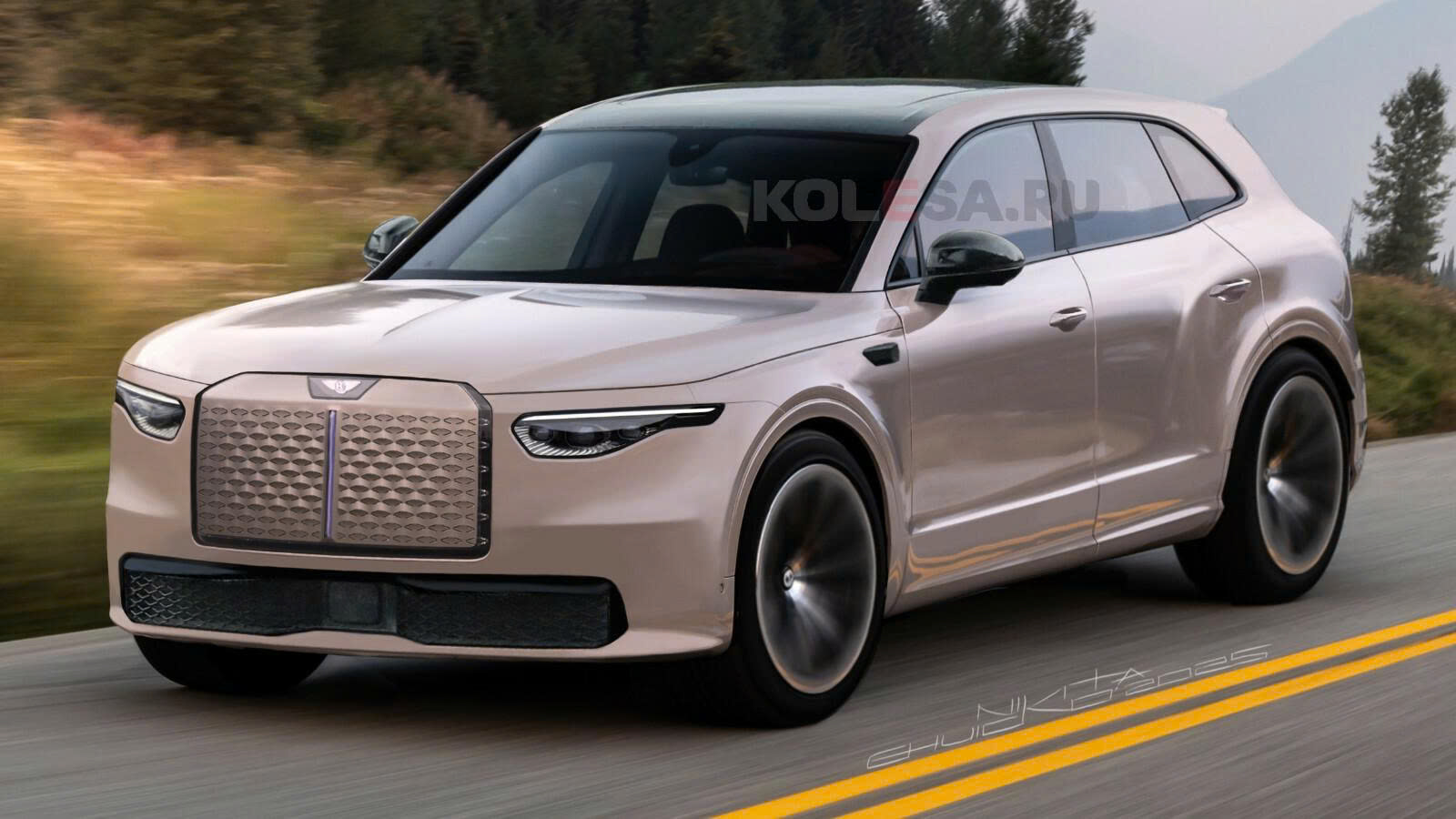 SUV nhỏ hơn Bentayga lộ ảnh nội thất: M&agrave;n h&igrave;nh cong, nhiều vật liệu cao cấp, 2 t&ocirc;ng m&agrave;u- Ảnh 1.