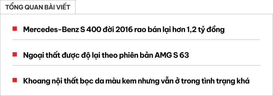 Mercedes-Benz S 400 rao bán ngang ngửa Camry, người bán: 'Thời 4 tỷ chê đắt, giờ còn hơn 1 tỏi chê xe gì rẻ thế'- Ảnh 1.