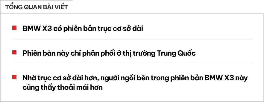 BMW X3 có phiên bản kéo dài: Trục cơ sở ngang 'đàn anh' X5, lưới tản nhiệt phát sáng mới, mạnh 258 mã lực- Ảnh 1.