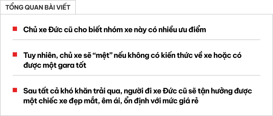 Chủ xe Đức đời cũ: 'Có lỗi hãng báo 120 triệu nhưng biết sửa thì mất… vài trăm nghìn đồng'- Ảnh 1.