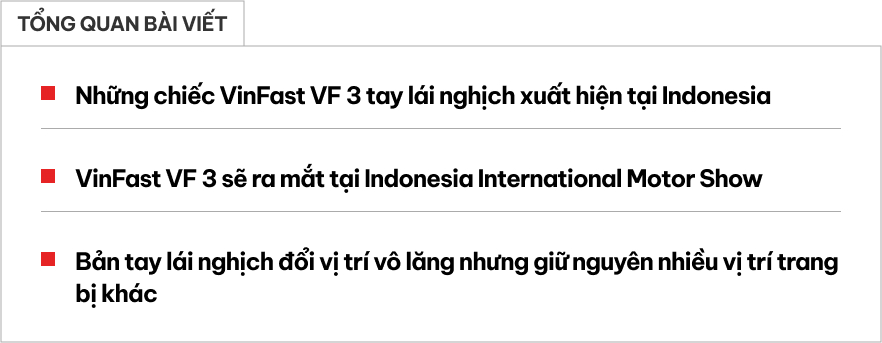 Lô VinFast VF 3 tay lái nghịch lộ diện, chuẩn bị ra mắt: Nhiều màu, đã ra biển, có cả bản độ hầm hố như Defender- Ảnh 1.