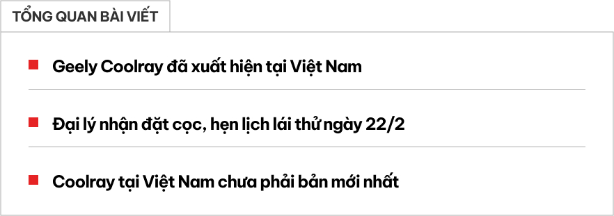 Geely Coolray giá dự kiến hơn 530 triệu lộ diện tại Việt Nam: Nội thất thể thao, cửa nóc toàn cảnh, chưa phải bản mới nhất toàn cầu- Ảnh 1.
