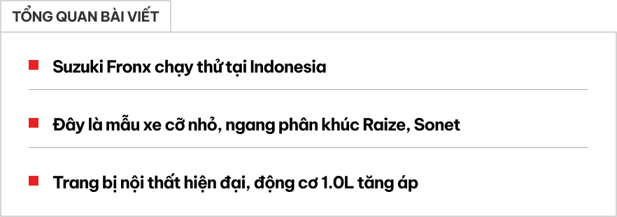 Suzuki Fronx lộ diện tại ĐNÁ, nếu về Việt Nam dễ hot, cạnh tranh Raize, Sonet- Ảnh 1.
