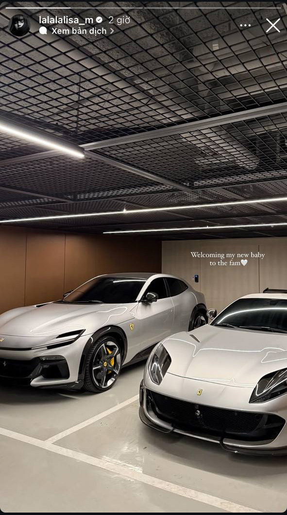 Lisa BLACKPINK khoe mới tậu Ferrari Purosangue: Chỉ xe đ&atilde; &iacute;t nhất 40 tỷ, c&ograve;n th&ecirc;m g&oacute;i trang bị chất chơi- Ảnh 2.