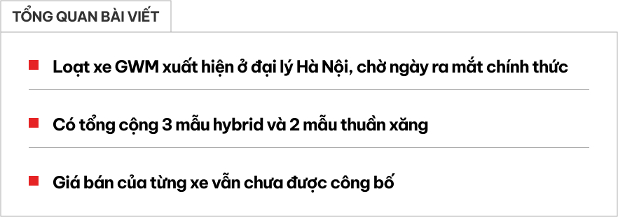 4 mẫu xe GWM xuất hiện tại Việt Nam: Wey 80 PHEV chạy không xăng 140km, Tank 500, 300 có chi tiết giống 'xe Mẹc', Haval M6 đấu CX-5- Ảnh 1.