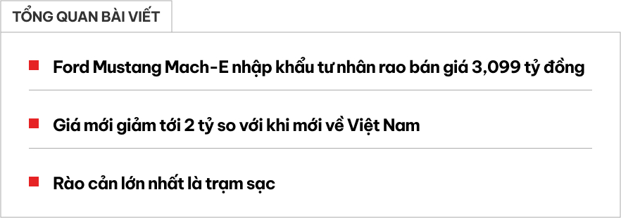 Ford Mustang Mach-E giảm 2 tỷ đồng vẫn chật vật tìm khách: 480 mã lực, hơn 430km/sạc, có sạc nhanh nhưng khó tìm trạm- Ảnh 1.