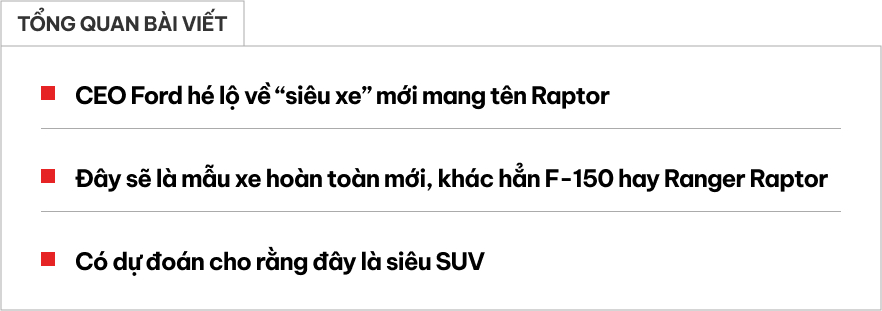 Ford sắp có siêu xe mới: Có thể là siêu SUV Raptor, biến hãng thành 'Porsche của giới off-road'- Ảnh 1.