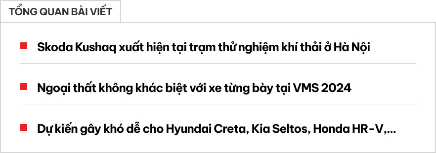 Cặp đôi Skoda Kushaq lần đầu xuất hiện tại Hà Nội: Dễ là xe lắp ráp, đang làm thủ tục chờ ra mắt cạnh tranh Xforce, Seltos- Ảnh 1.