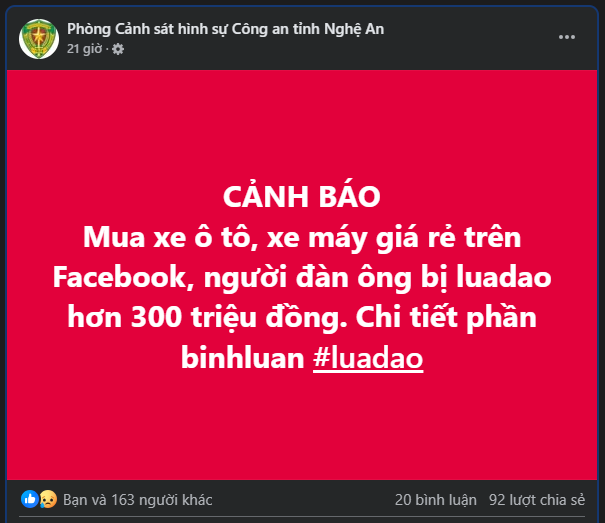 Mua ô tô nhập khẩu, người đàn ông Nghệ An chuyển khoản 4 lần thì phát hiện bị lừa mất 395 triệu đồng: Không nhận được xe, không biết đòi tiền ở đâu- Ảnh 1.